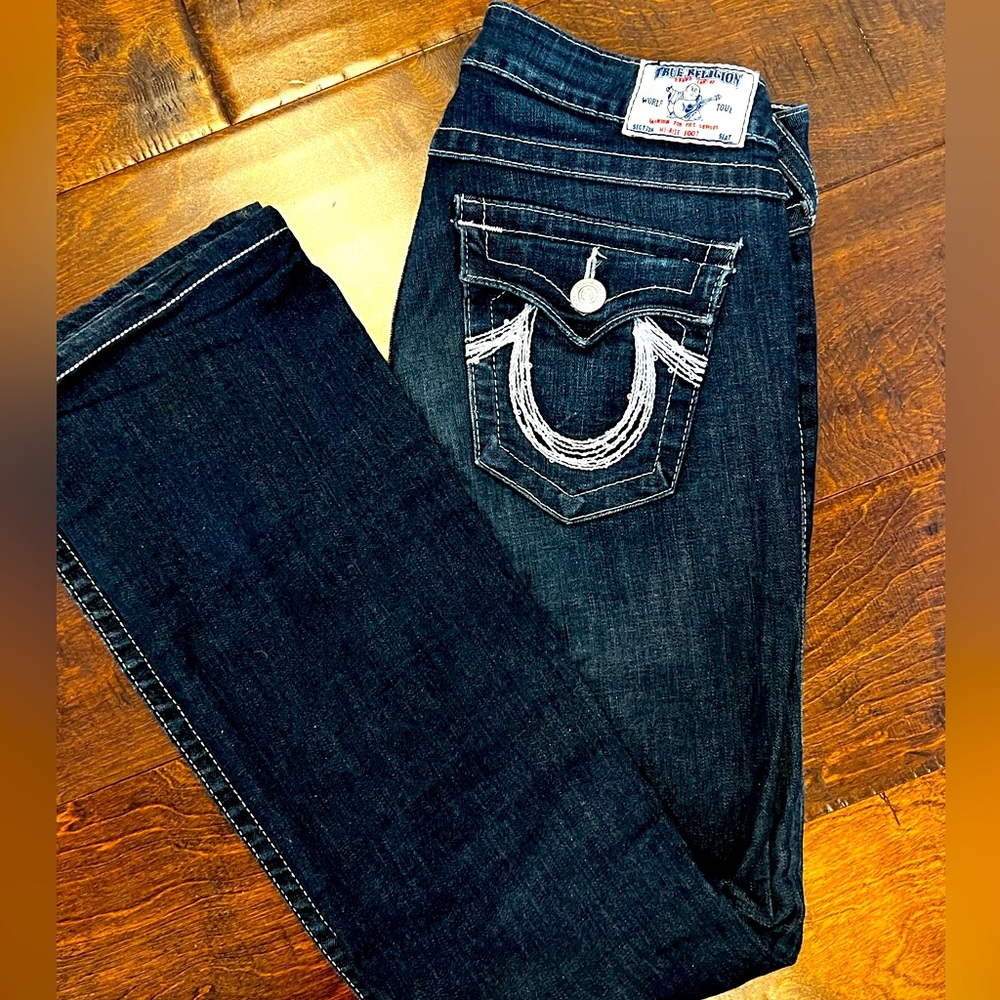 True Religion Joey Silver Rainbows jeans RN#11279 size 30 boot cut retail $149